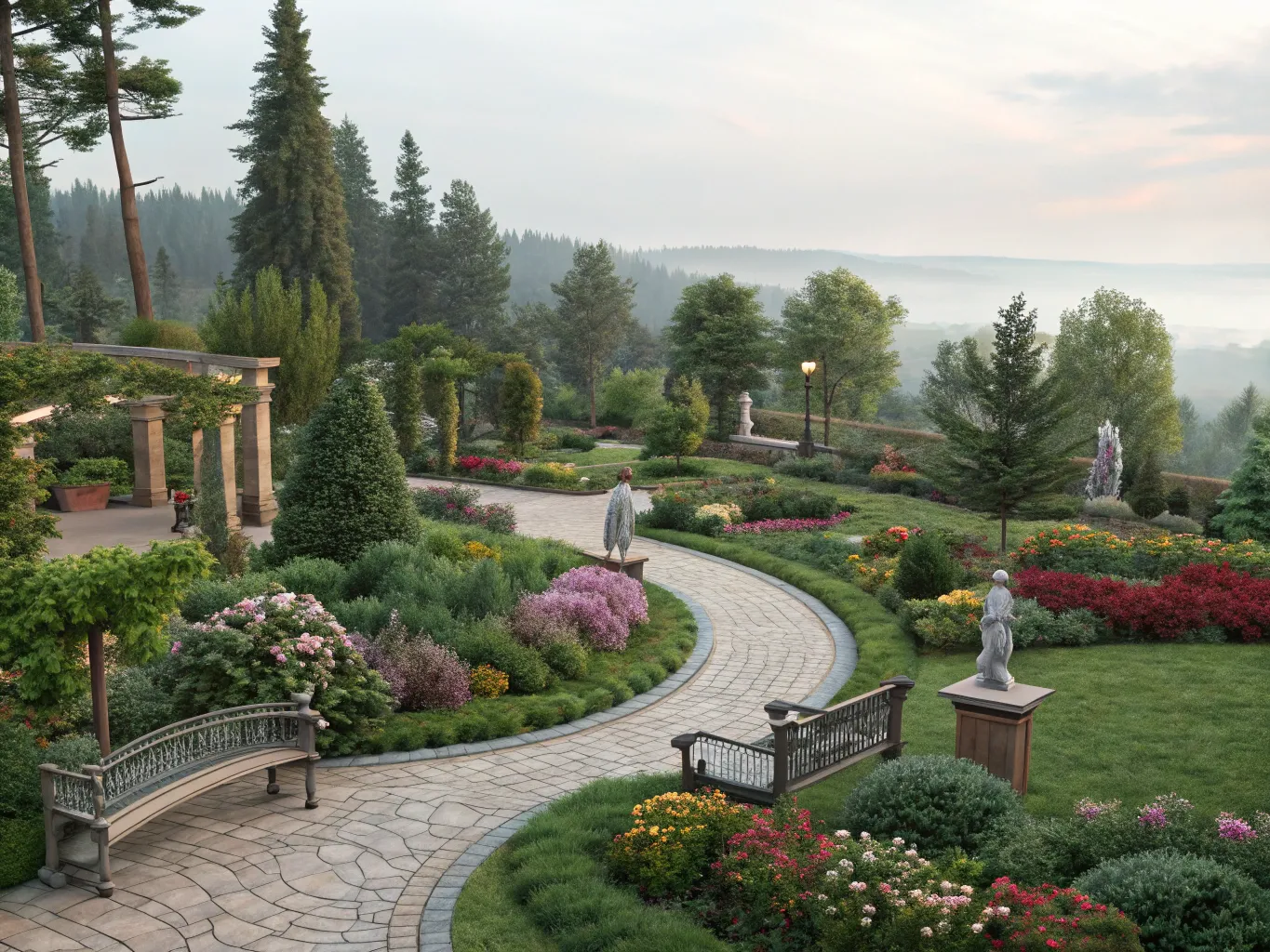 Trädgårdsdesign visualisering